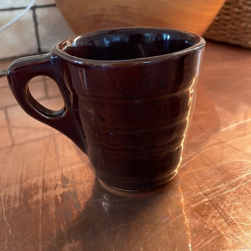 COPY - COPY - Vintage Mar-Crest Stoneware USA brown Stoneware tea cup Daisy and…